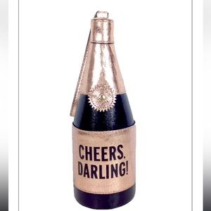 Leather Kate Spade Champagne Bottle Clutch
Wristlet Purse. Authentic and Rare!